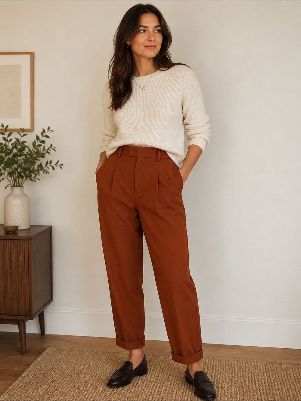 Banana Republic Rust Brown Dress Trousers